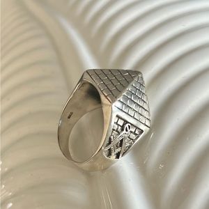 Pyramid Masonic Ring 925 Silver